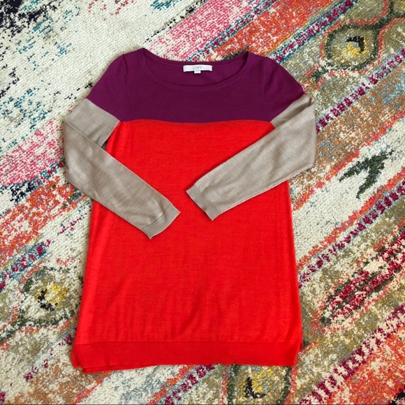 Loft Sweater Colorblock Size S - Picture 5 of 5